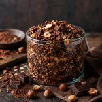 گرانولا شکلاتی بونورا با جو دوسر، کاکائو و فندق