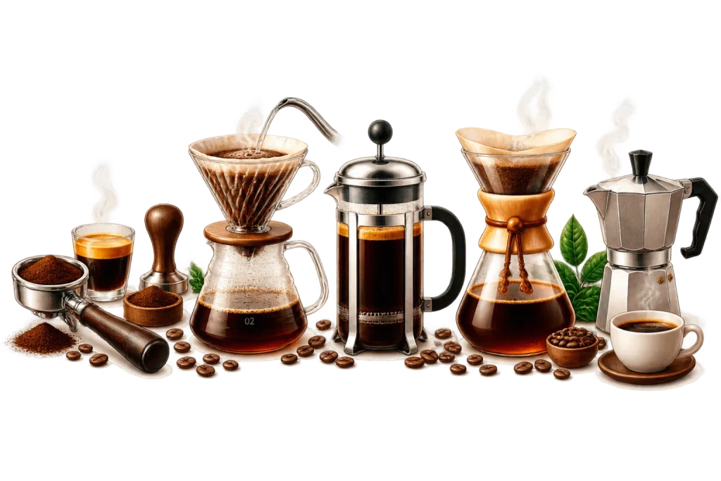 راهنمای انتخاب قهوه بر اساس روش دم‌آوری