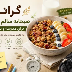 گرانولا برای صبحانه سالم و سریع