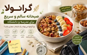 گرانولا؛ صبحانه سالم و سریع برای مدرسه و دانشگاه؛ چرا گرانولا می‌تواند یک انتخاب مغذی باشد؟